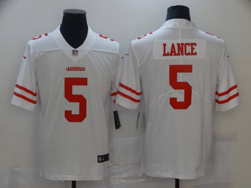 Men San Francisco 49ers #5 Lance White Nike Vapor Untouchable Limited 2021 NFL Jersey